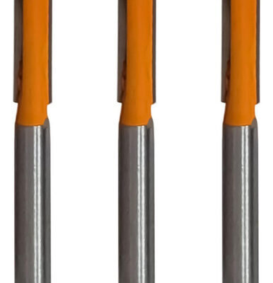 Kit 3 Fresa Reta Paralela 6mm X 6mm Metal Duro Tupia Madeira
