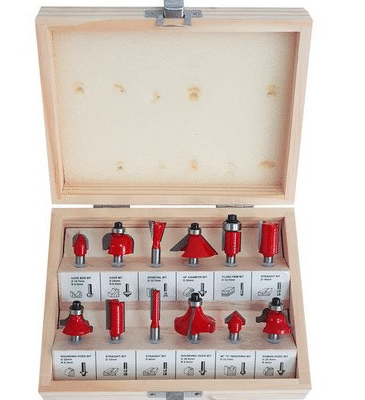 Kit De Fresas Para Tupia Madeira 6mm Com 12 Peças