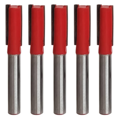 Kit 5 Fresa Reta Paralela 8mm X 6mm Metal Duro Tupia Madeira