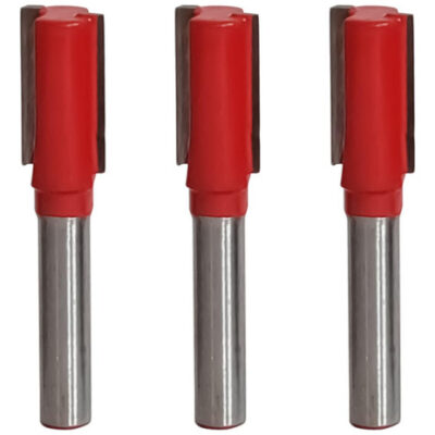 Kit 3 Fresa Reta Paralela 10mm Haste 6mm Metal Duro Tupia