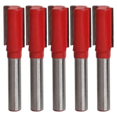 Kit 5 Fresa Reta Paralela 10mm Haste 6mm Metal Duro Tupia